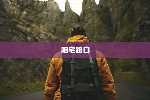 阳宅路口