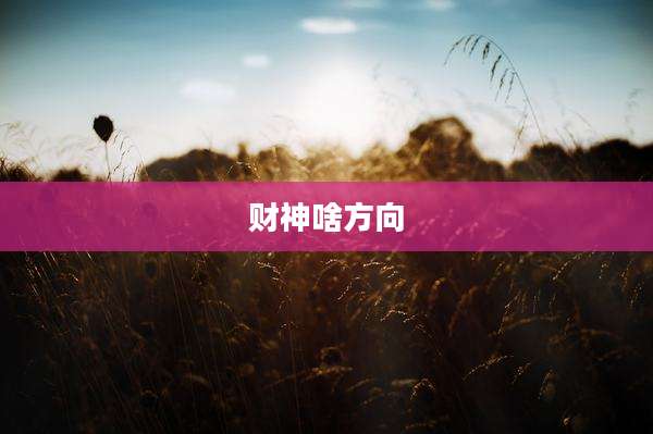 财神啥方向