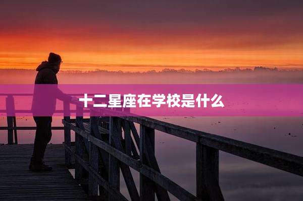 十二星座在学校是什么