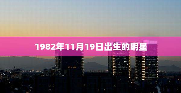 1982年11月19日出生的明星