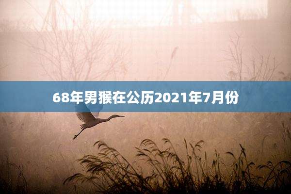 68年男猴在公历2021年7月份