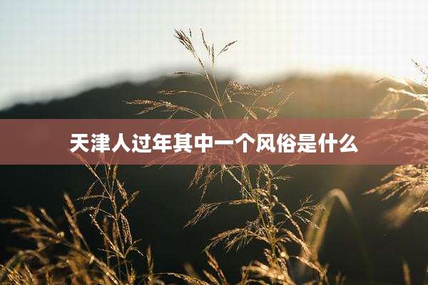 天津人过年其中一个风俗是什么