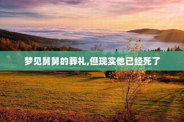 梦见舅舅的葬礼,但现实他已经死了