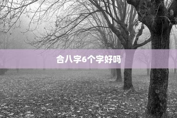 合八字6个字好吗