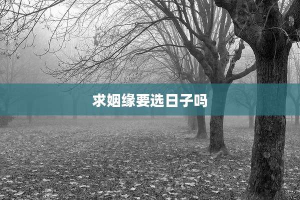 求姻缘要选日子吗
