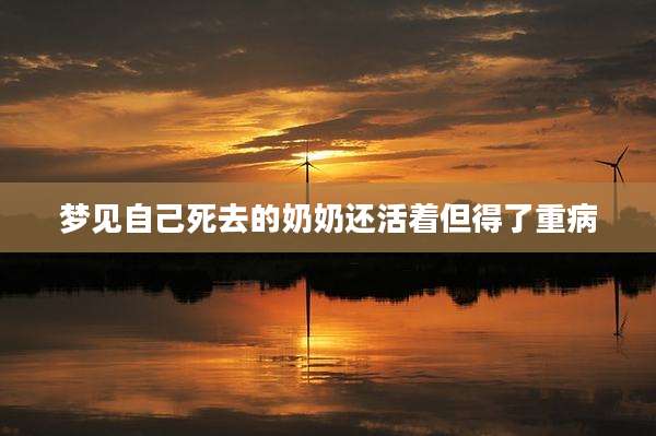梦见自己死去的奶奶还活着但得了重病