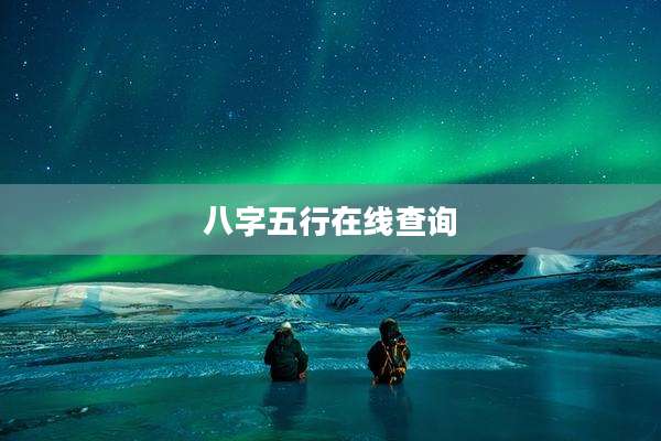 八字五行在线查询