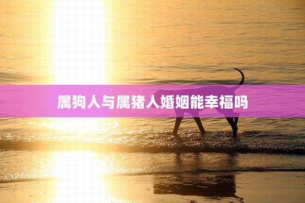 属狗人与属猪人婚姻能幸福吗