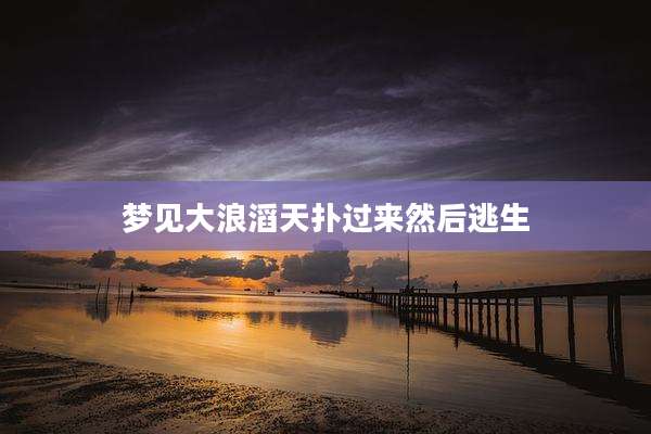 梦见大浪滔天扑过来然后逃生