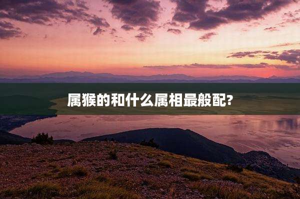 属猴的和什么属相最般配?
