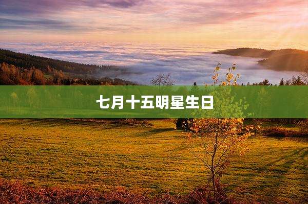 七月十五明星生日