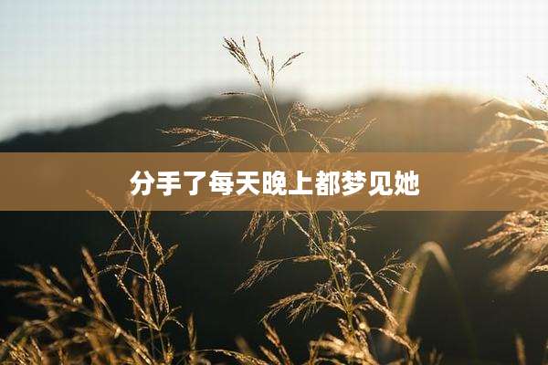 分手了每天晚上都梦见她