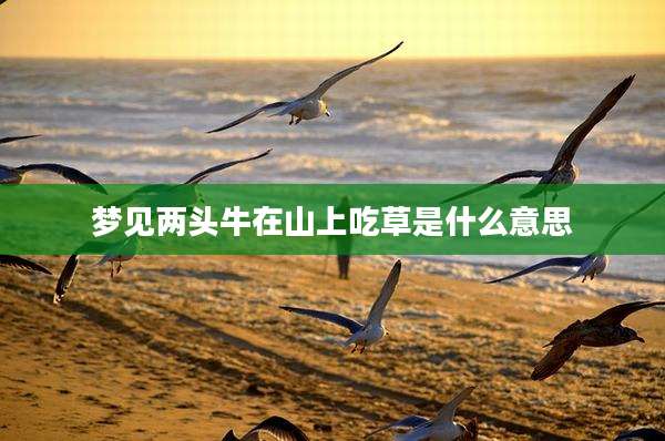 梦见两头牛在山上吃草是什么意思