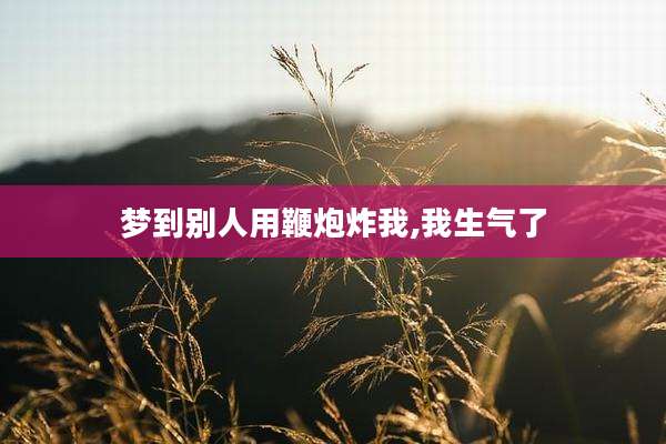 梦到别人用鞭炮炸我,我生气了