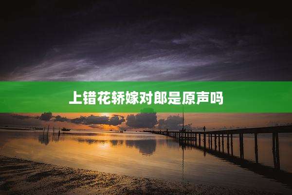 上错花轿嫁对郎是原声吗