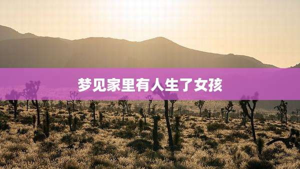 梦见家里有人生了女孩