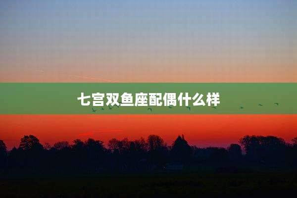 七宫双鱼座配偶什么样