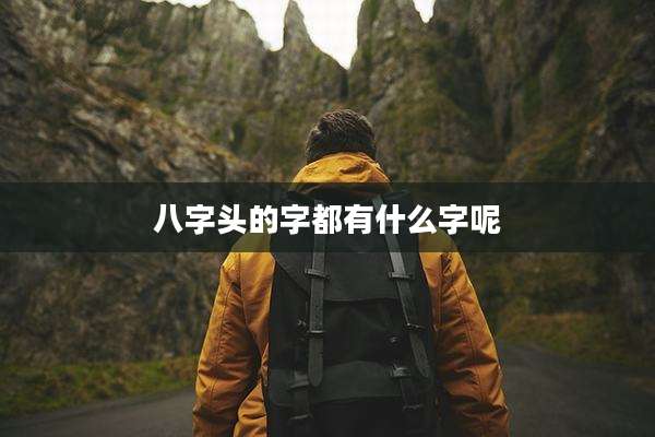 八字头的字都有什么字呢