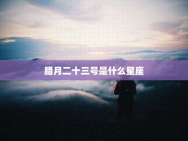 腊月二十三号是什么星座