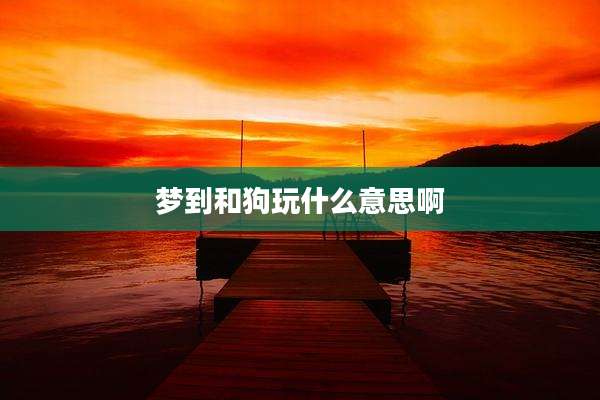 梦到和狗玩什么意思啊