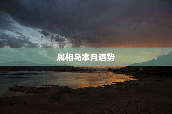 属相马本月运势