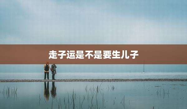 走子运是不是要生儿子