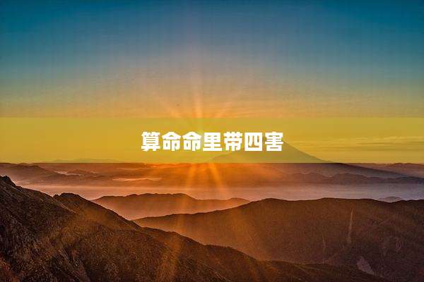 算命命里带四害