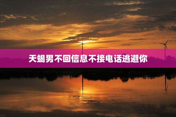 天蝎男不回信息不接电话逃避你