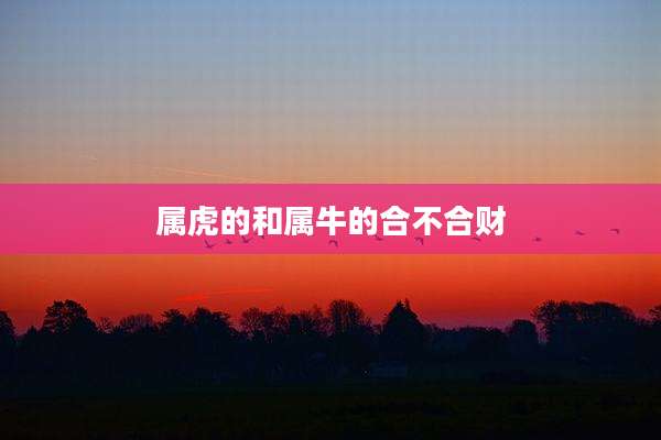属虎的和属牛的合不合财