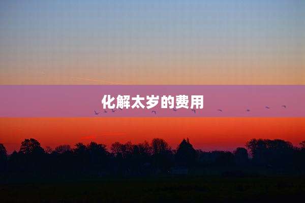 化解太岁的费用