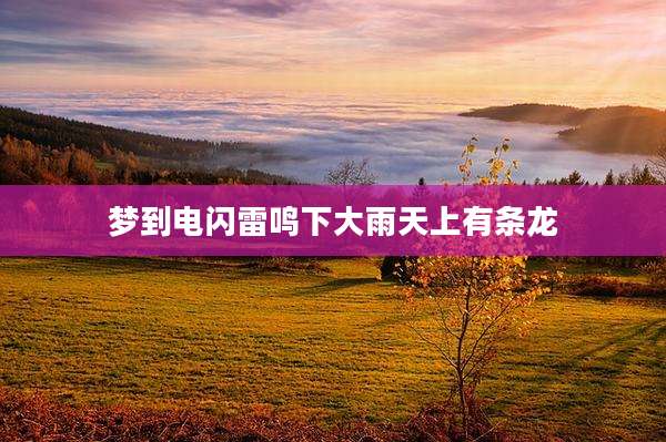 梦到电闪雷鸣下大雨天上有条龙