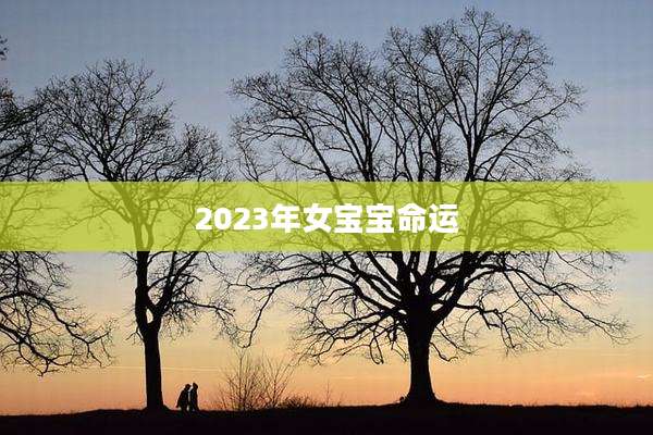 2023年女宝宝命运