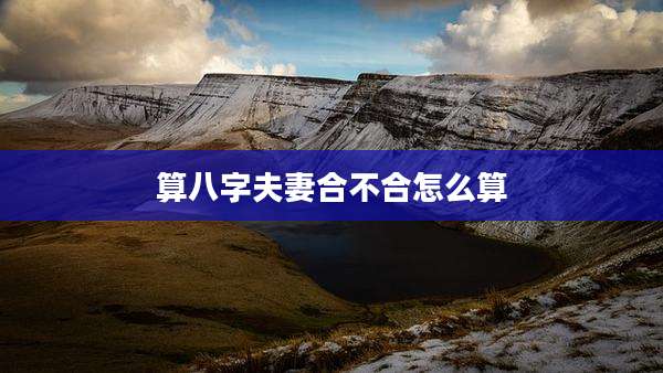 算八字夫妻合不合怎么算
