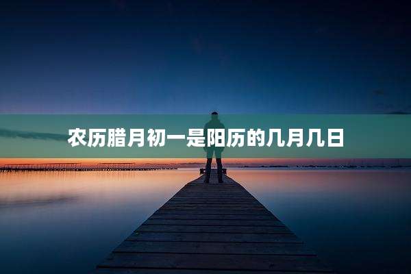 农历腊月初一是阳历的几月几日