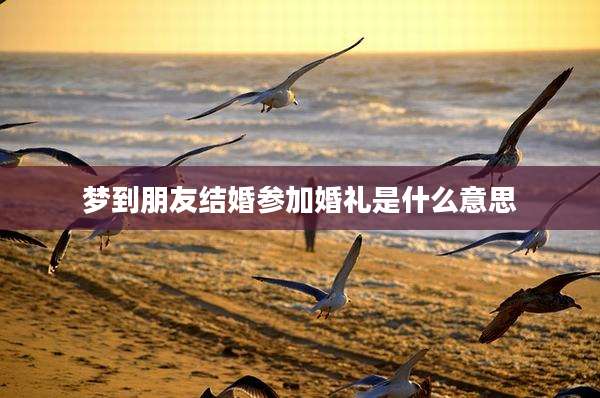 梦到朋友结婚参加婚礼是什么意思