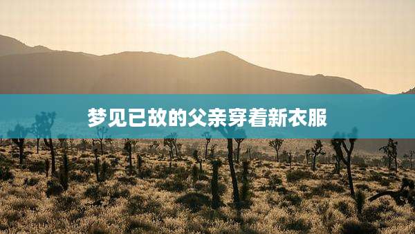 梦见已故的父亲穿着新衣服
