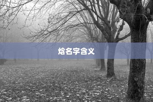 焓名字含义