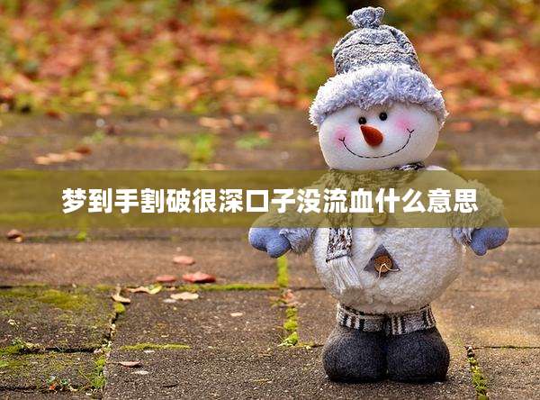 梦到手割破很深口子没流血什么意思