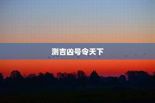 测吉凶号令天下