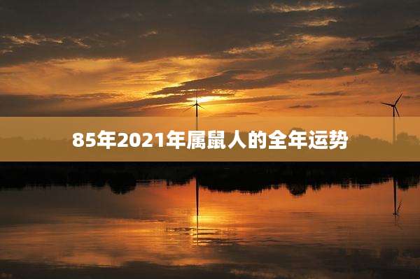 85年2021年属鼠人的全年运势