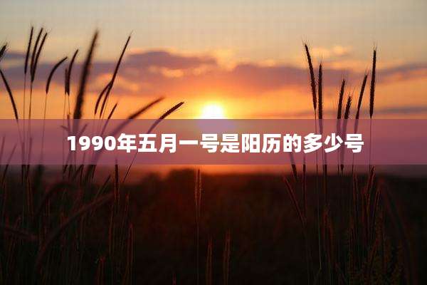 1990年五月一号是阳历的多少号