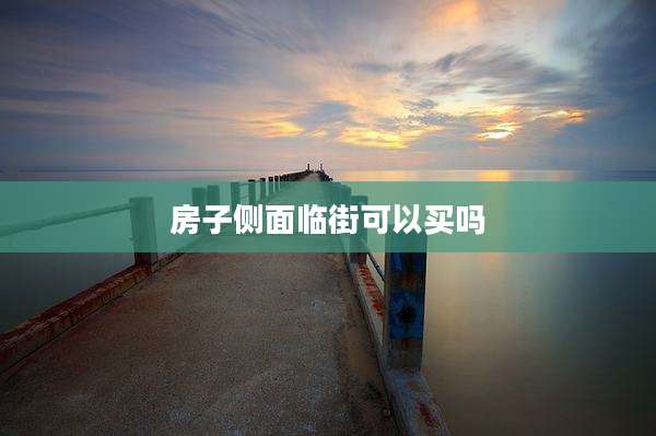房子侧面临街可以买吗