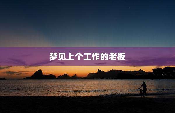 梦见上个工作的老板