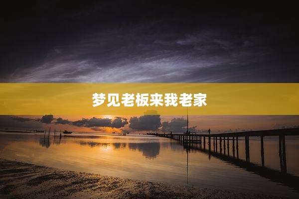 梦见老板来我老家