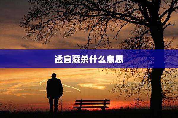 透官藏杀什么意思