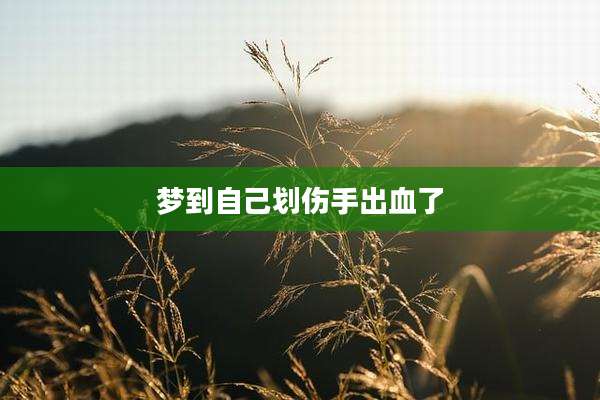 梦到自己划伤手出血了