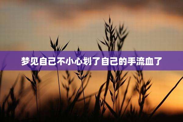 梦见自己不小心划了自己的手流血了