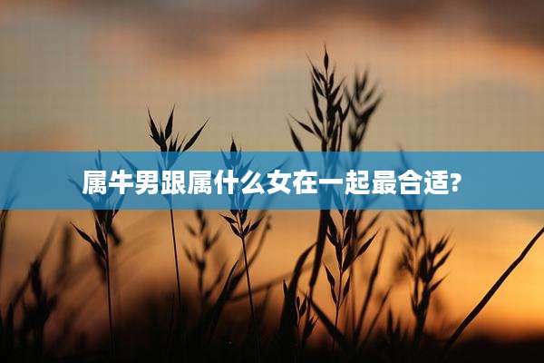 属牛男跟属什么女在一起最合适?