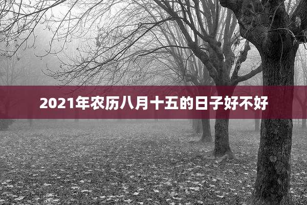 2021年农历八月十五的日子好不好
