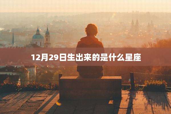 12月29日生出来的是什么星座